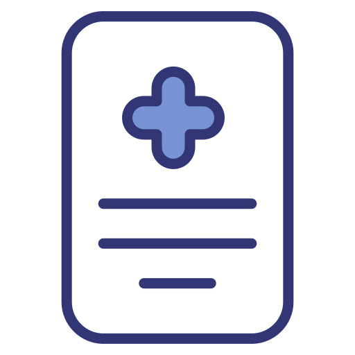 Medical report Generic Blue icon