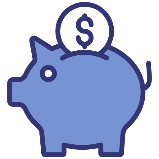 Piggy bank Generic Blue icon