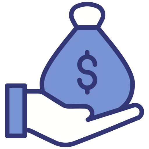 お金を節約する Generic Blue icon