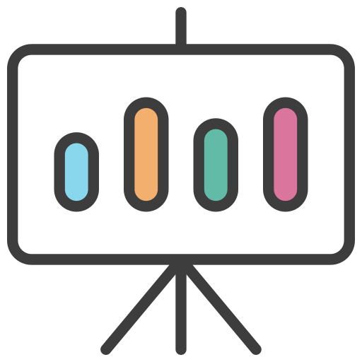 Bars chart Generic Outline Color icon