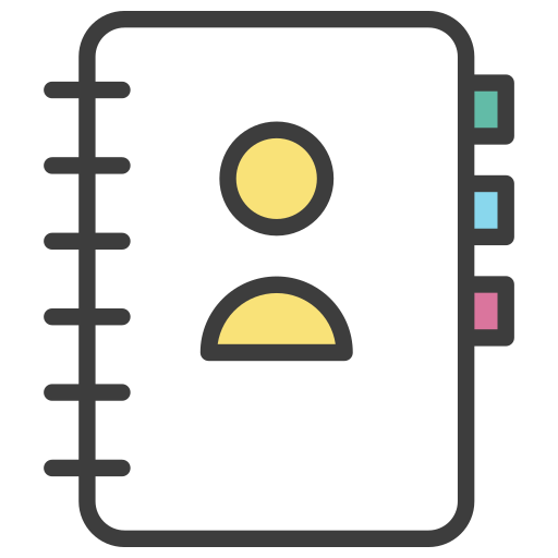 contactboek Generic Outline Color icoon