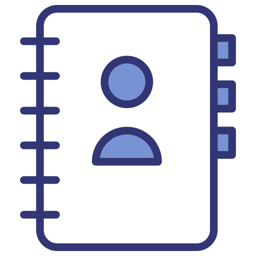 Contact book Generic Blue icon