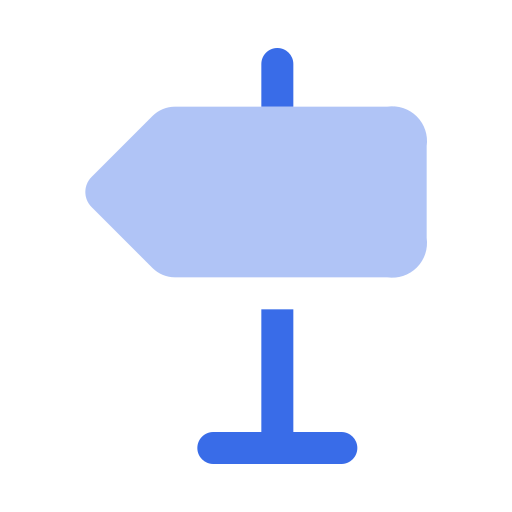 señal de dirección Generic Blue icono