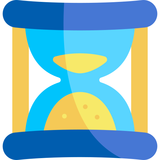 reloj de arena Kawaii Flat icono