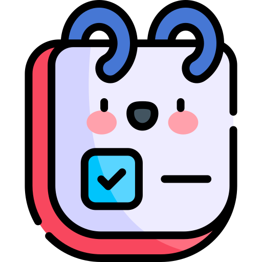 공책 Kawaii Lineal color icon