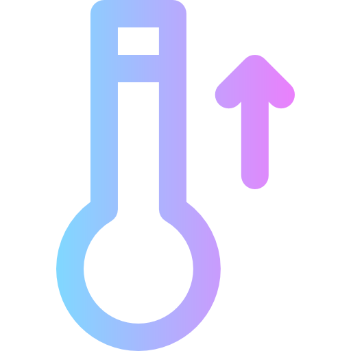 Thermometer Super Basic Rounded Gradient icon