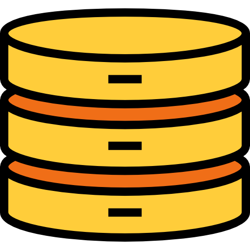 Database dDara Lineal Color icon