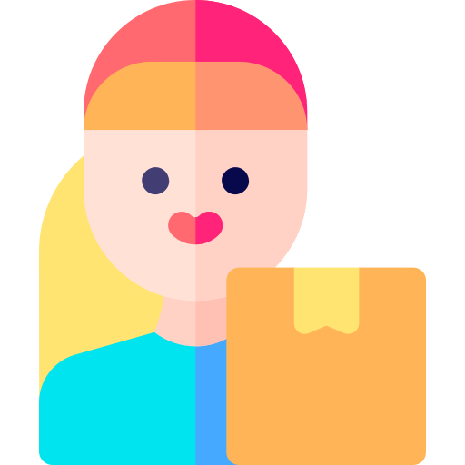 Delivery woman Basic Rounded Flat icon