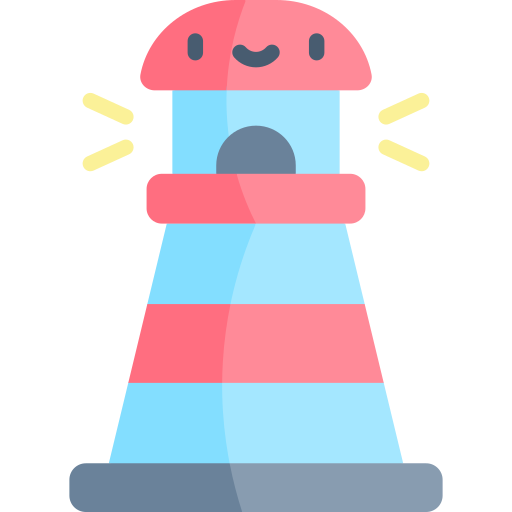 Lighthouse Kawaii Flat icon