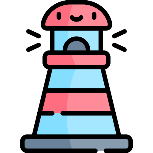 Lighthouse Kawaii Lineal color icon