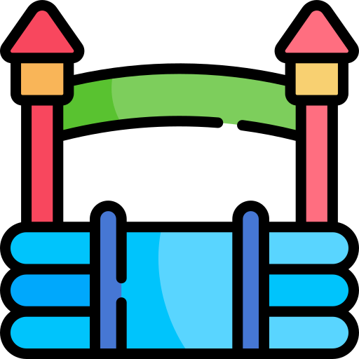 Bouncy castle Kawaii Lineal color icon