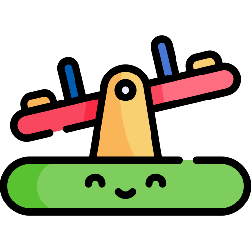 Seesaw Kawaii Lineal color icon