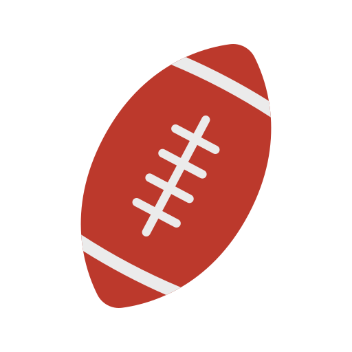 palla da rugby Generic Flat icona