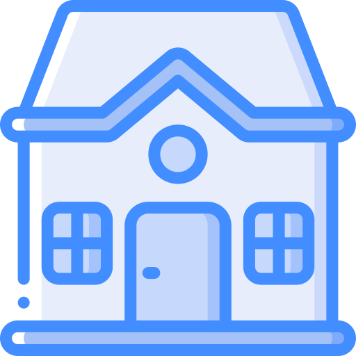 retirement home Basic Miscellany Blue icon