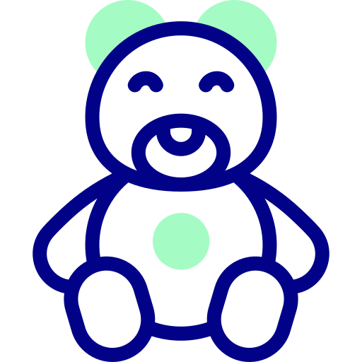 плюшевый медведь Detailed Mixed Lineal color иконка