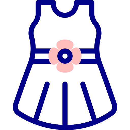 드레스 Detailed Mixed Lineal color icon