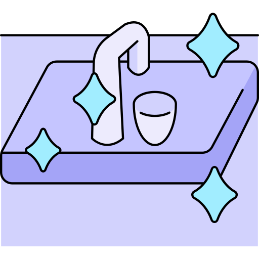 Мытье посуды Generic Thin Outline Color иконка