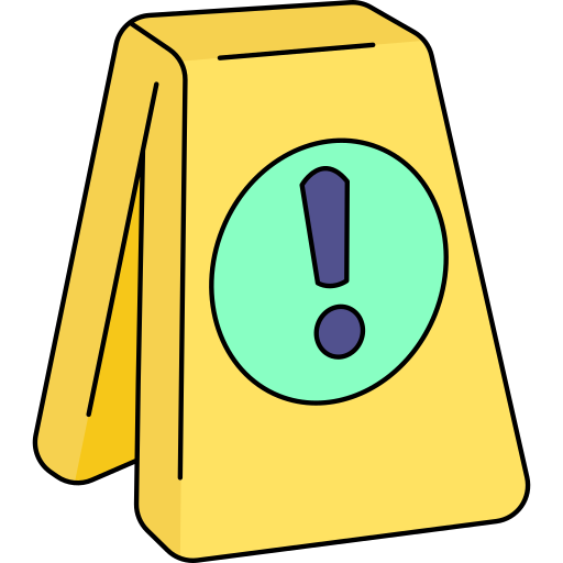 Caution Generic Thin Outline Color icon
