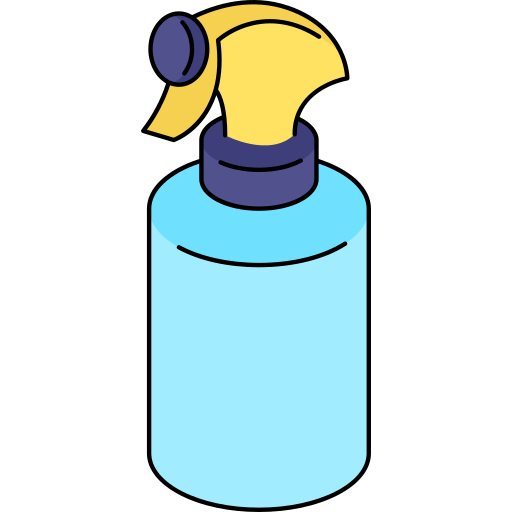 aerosol de limpieza Generic Thin Outline Color icono