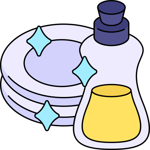 Washing dishes Generic Thin Outline Color icon