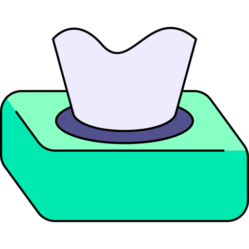 caja de pañuelos Generic Thin Outline Color icono