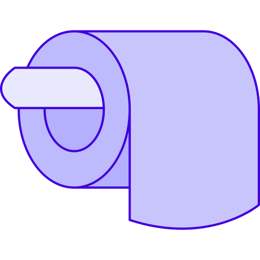 papel higiénico Generic Thin Outline Color icono