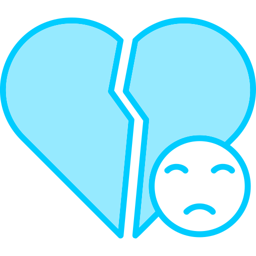 Broken heart Generic Blue icon