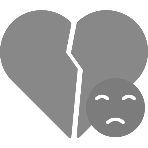 corazón roto Generic Grey icono