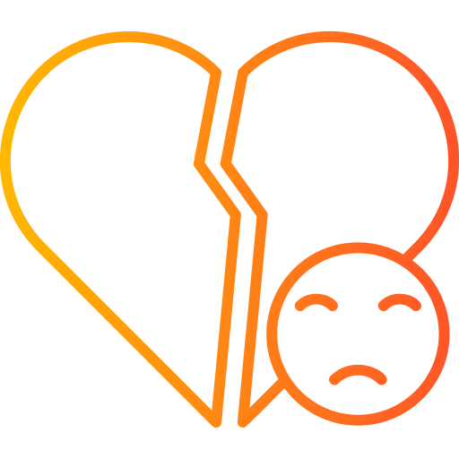 Broken heart Generic Gradient icon