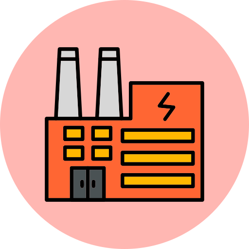 fabryka elektryczna Generic Outline Color ikona