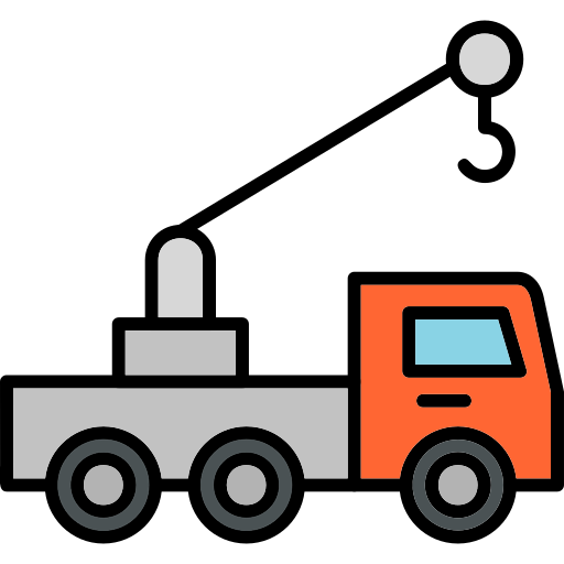 camión grúa Generic Outline Color icono