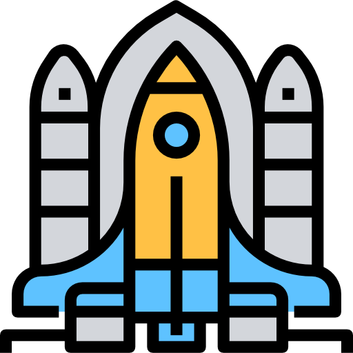astronave dDara Lineal Color icono