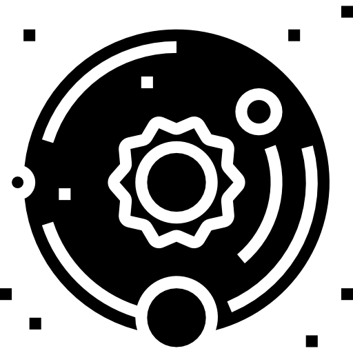 układ słoneczny dDara Fill ikona