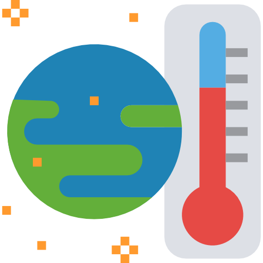 Global warming dDara Flat icon