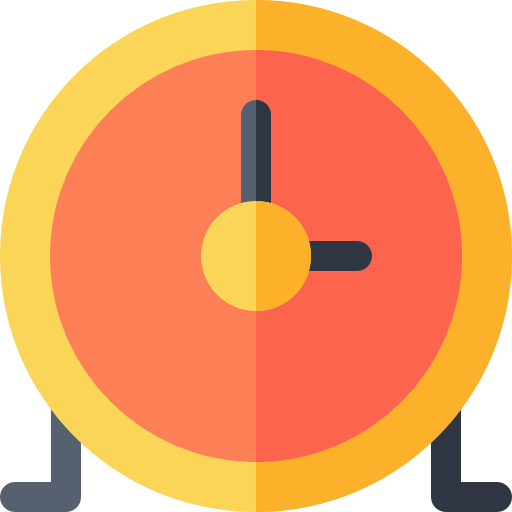 Circular clock Basic Rounded Flat icon