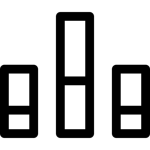 wykres słupkowy Basic Rounded Lineal ikona