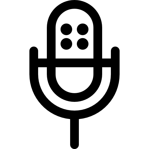 mikrofon Basic Rounded Lineal ikona