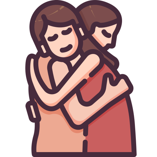 Hugging Generic Outline Color icon
