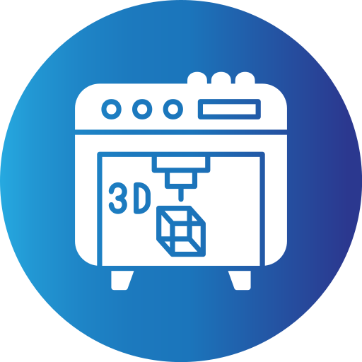 3d-printer Generic Flat Gradient icoon