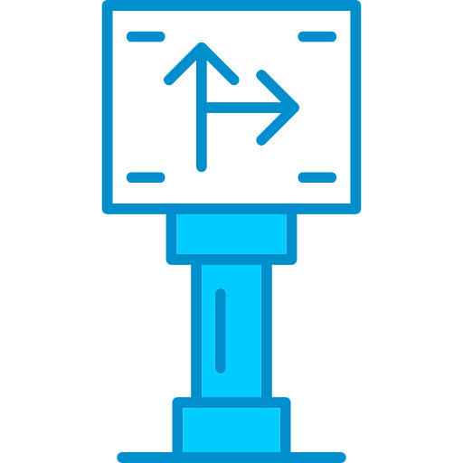 señal de tráfico Generic Blue icono