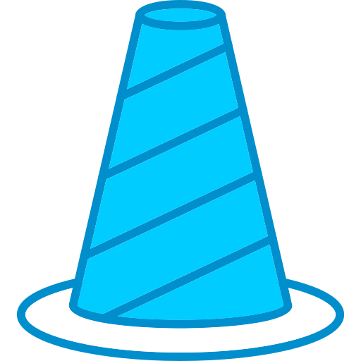 cone de tráfego Generic Blue Ícone