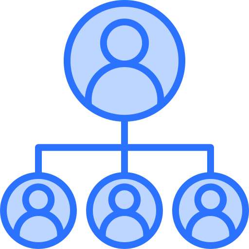 Organization structure Generic Blue icon