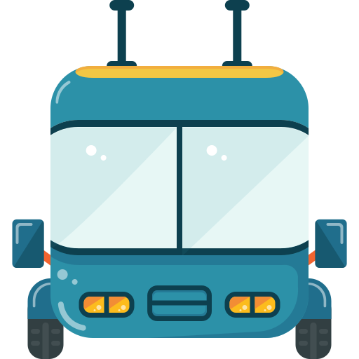 trolleybus Generic Flat icoon