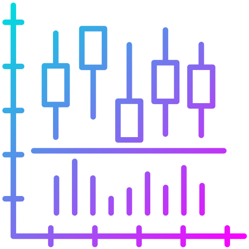 gráfico de velas Generic Gradient icono