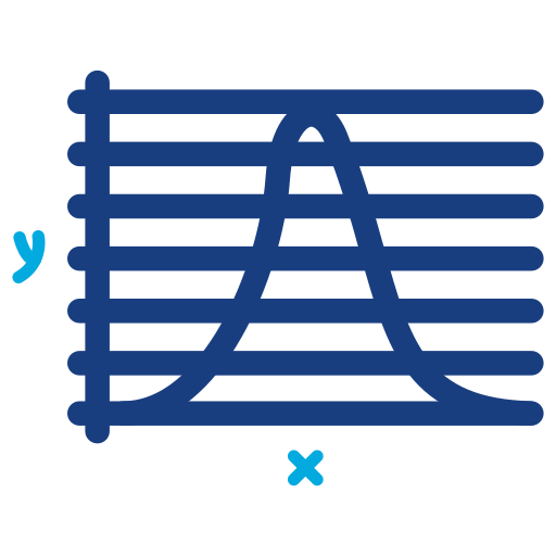 Bell curve Generic Blue icon
