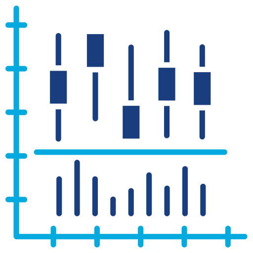 kerzenhalter diagramm Generic Blue icon