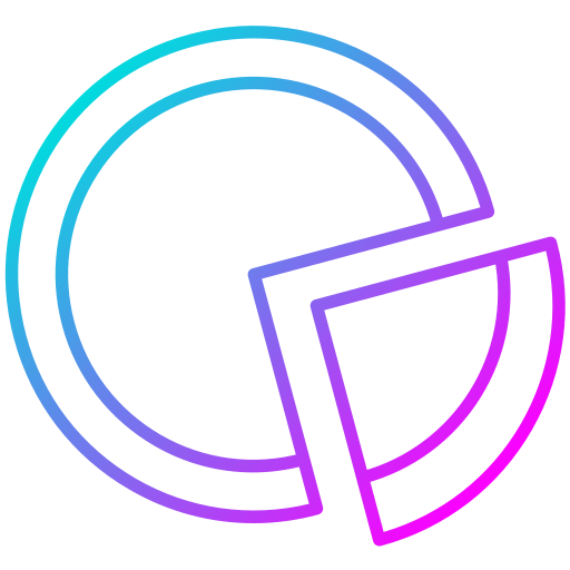 donut-diagram Generic Gradient icoon