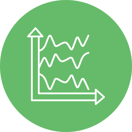 grafico a linee Generic Flat icona