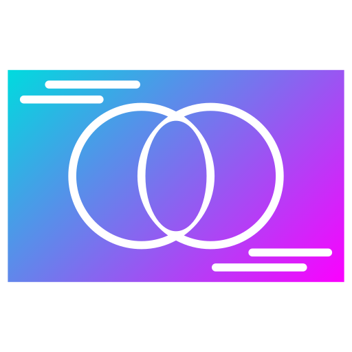diagrama de venn Generic Flat Gradient icono