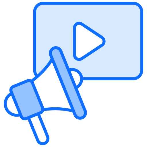 Видеомаркетинг Generic Blue иконка